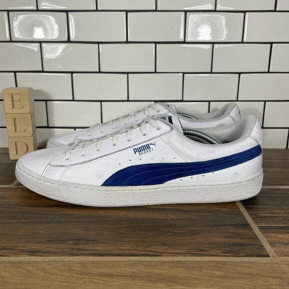 Puma Basket Mens Size 13 Shoes White Leather Low Top Casual Retro Sneakers main image 8